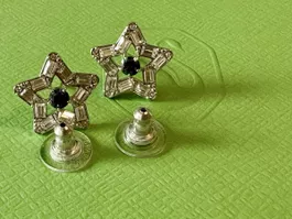 SWAROVSKI Ohrstecker Stern silberfarben, sehr guter Zustand