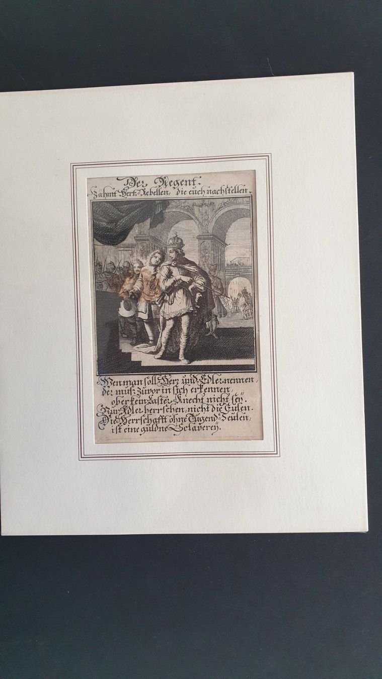 Incisioni: Der Regent. Kupferstich. Um 1700. – Usato da Goldach venduto da armando_r 1