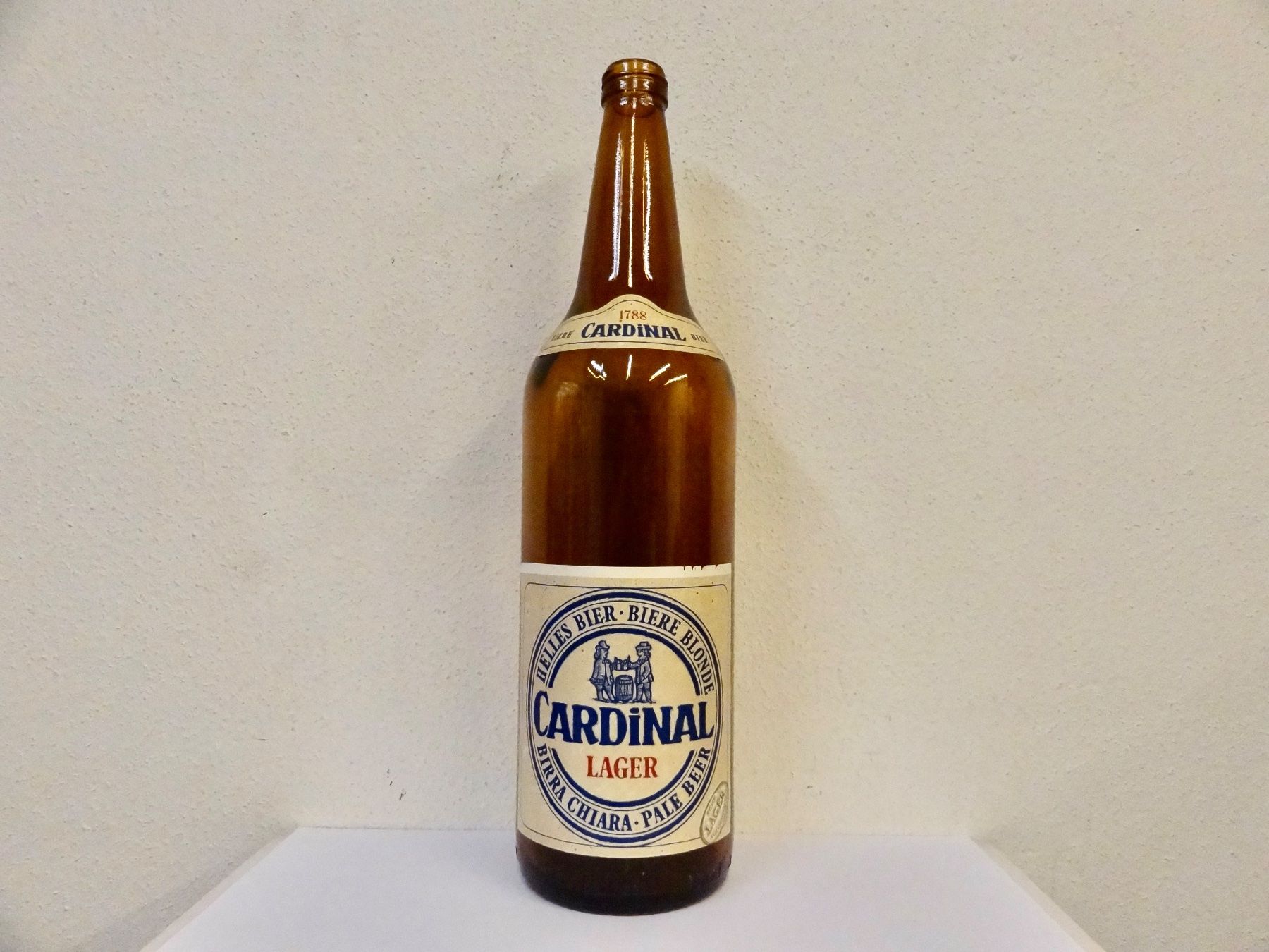 Bicchieri, Caraffe & Bottiglie: Bierflasche CARDINAL BIERE BLONDE GLASHÜTTE BÜLACH 1983 – Usato da Kerzers venduto da bottlesandboxes