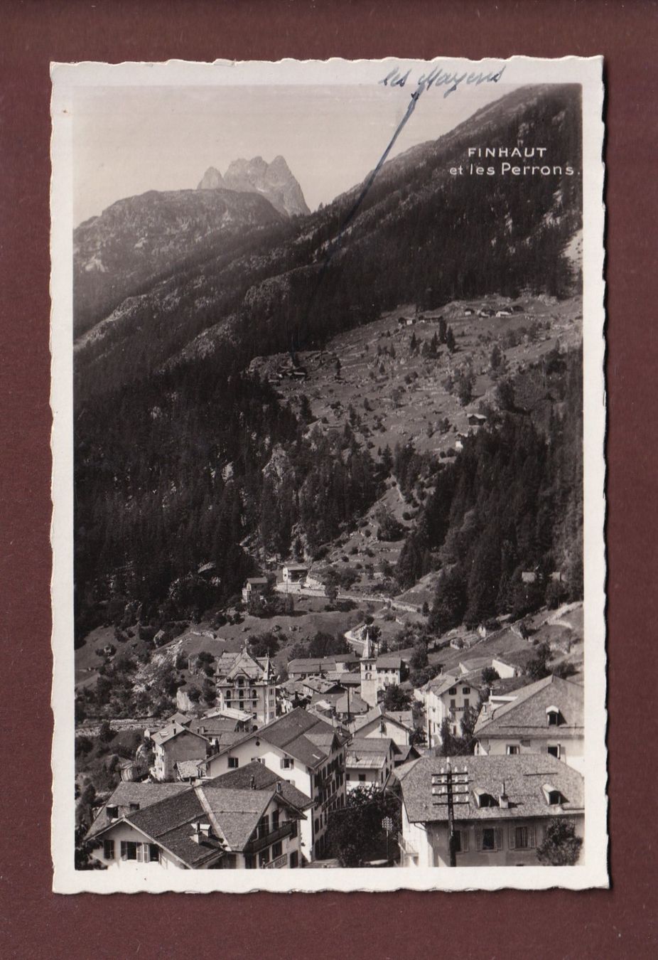 Cartoline postali: FINHAUT - Les Perrons - 1936 – Usato da Pully venduto da nicecards