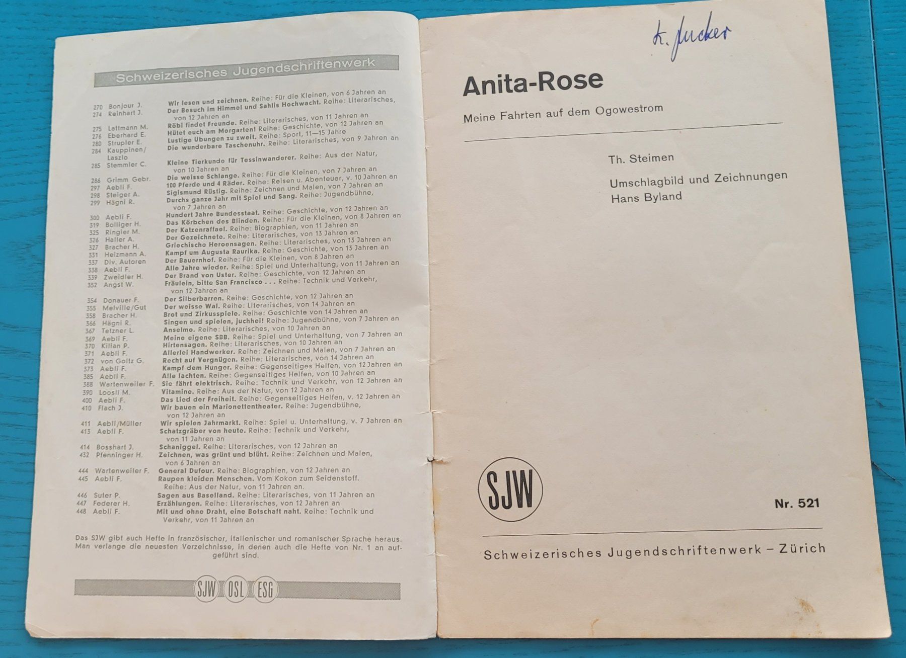 Libri: SJW HEFT NR.521   Anita- Rose – Usato da SCHÜBELBACH venduto da CoKaHa 1