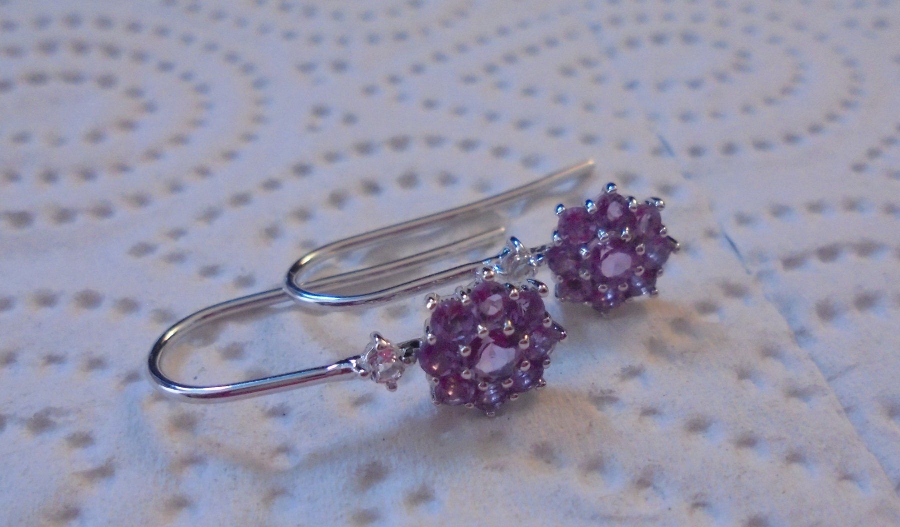 Boucles d'oreille: Echtschmuck: Amethyst-Silberohrhänger – Neuf (Voir description) à Zuchwil par maumauchi 4