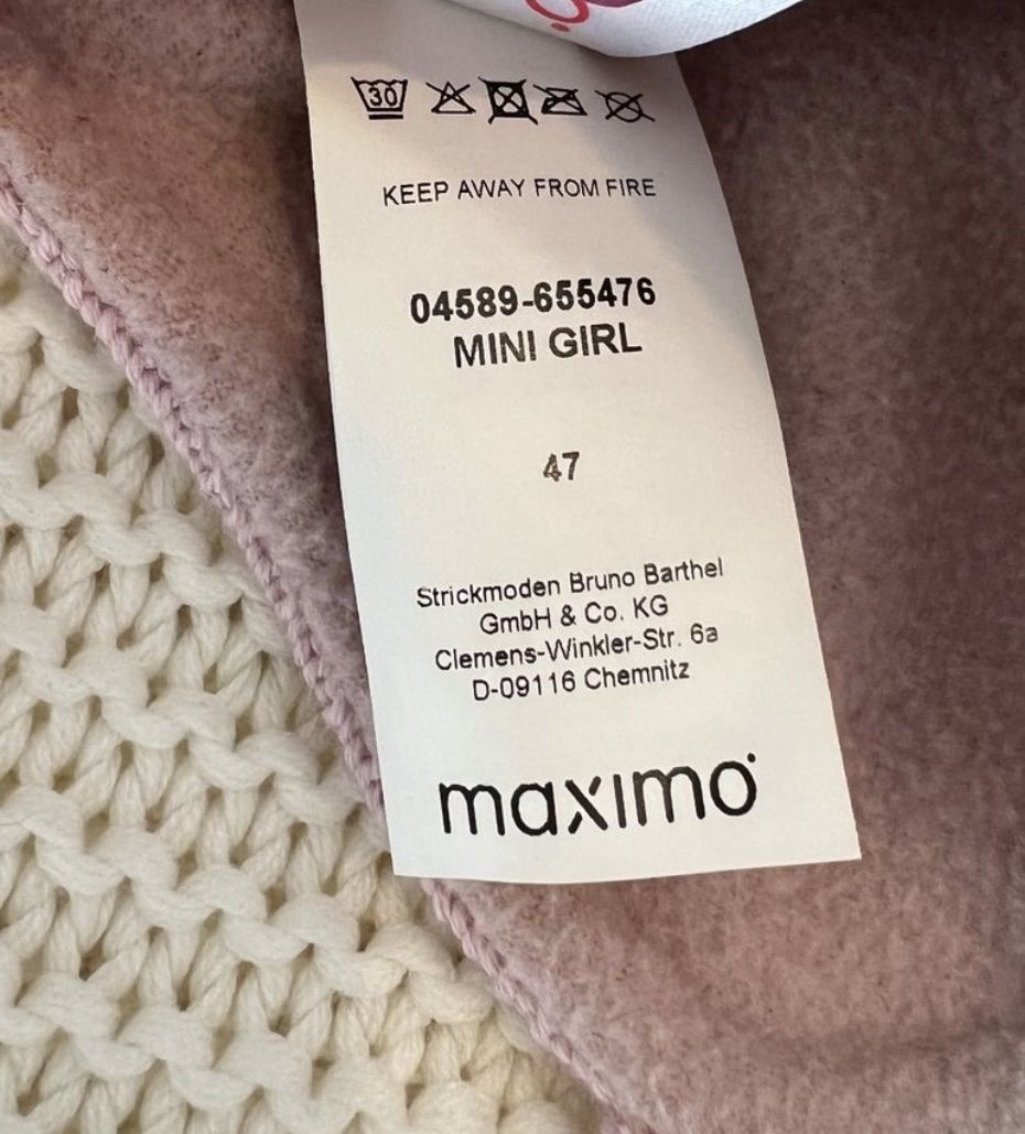 Maximo Altro abbigliamento per bambina: Maximo Mütze Grösse 47 – Usato da Aarburg venduto da Da-Lila 2