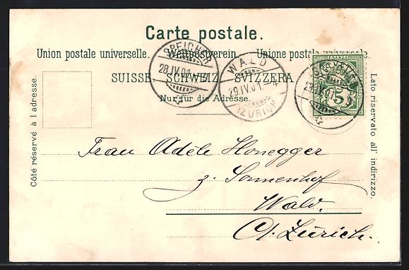 Cartoline postali: Litho Speicher, Hinterwies, Vögelinsegg – Usato da Berlin venduto da bartko-reher 1