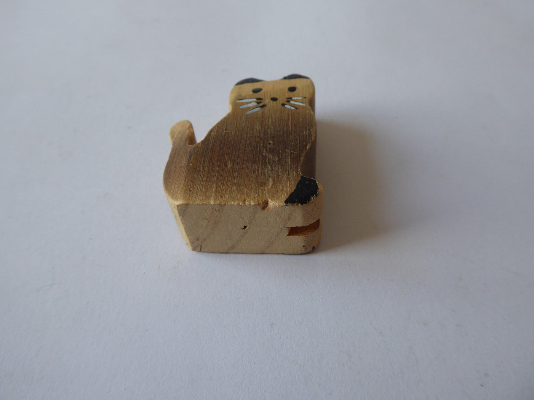 Trauffer Giocattoli: 1 Katze, 4,5cm hoch, aus Holz, Trauffer – Usato da Turbenthal venduto da Nautop 2