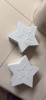 Aufbewahrungsboxen Stern Metall weiss 2er Set gebraucht