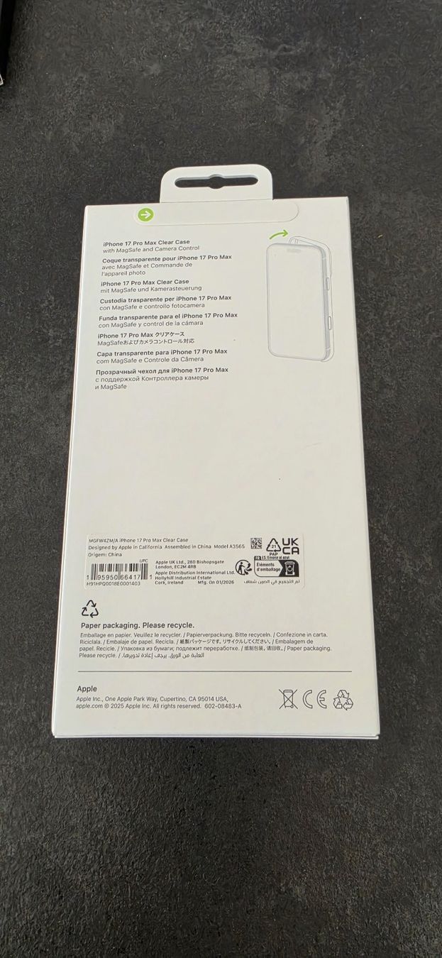 Apple Cover & Protezioni schermo: Apple iPhone 17 Pro Max Clear Case mit MagSafe NEU + OVP – Nuovo e nell'imballaggio originale da Beinwil am See venduto da star_link 1