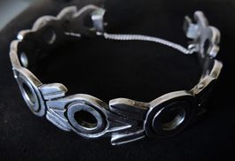 Silber 925 Armband aus Maya Augen Schutzsymbolen