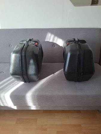 Kofferset Givi Monkey, schwarz, guter Zustand