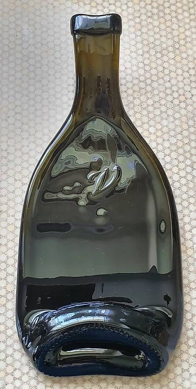 Piatti di portata: Originelle Servierplatte aus Glas braun – Nuovo (secondo la descrizione) da Riedholz venduto da Suroman 1