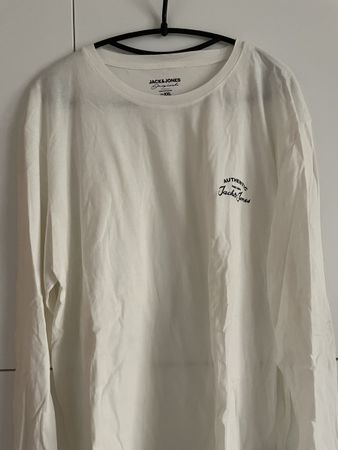 pull_T-shirt longue manche Jack & Jones XXL blanc NEUF