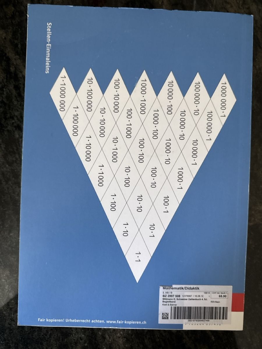Libri: Schweizer Zahlenbuch 4, Lehrmittel, ohne CD-ROM – Usato da Rubigen venduto da tamaroso 1