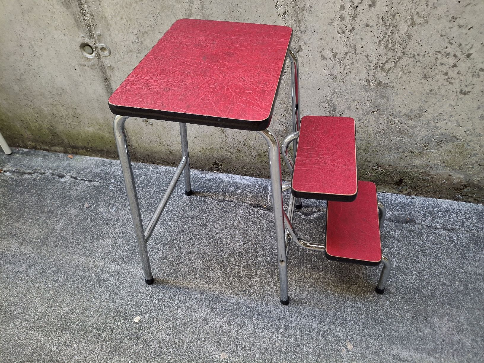 Hocker: Trittschemel, Tritthocker, Mid-Century, 60er, 50er – Gebraucht aus Fislisbach von HurtiBrocki 2