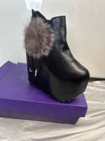 Plateau Club Schuhe Halbschuhe schwarz Gr 38 Neu
