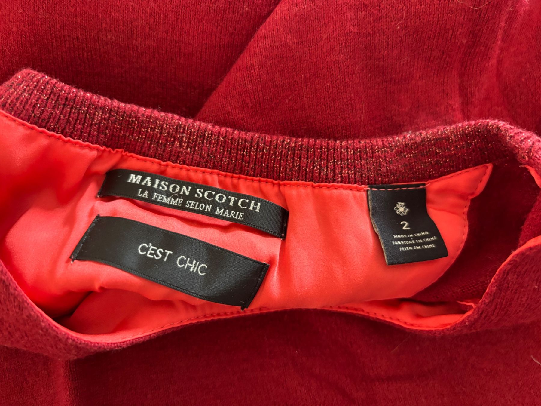 Maison Scotch Pullover & Sweatshirts: Maison Scotch Pullover rot/orange - guter Zustand - Gr. 2 – Gebraucht aus Stadel von Chanel_5 1
