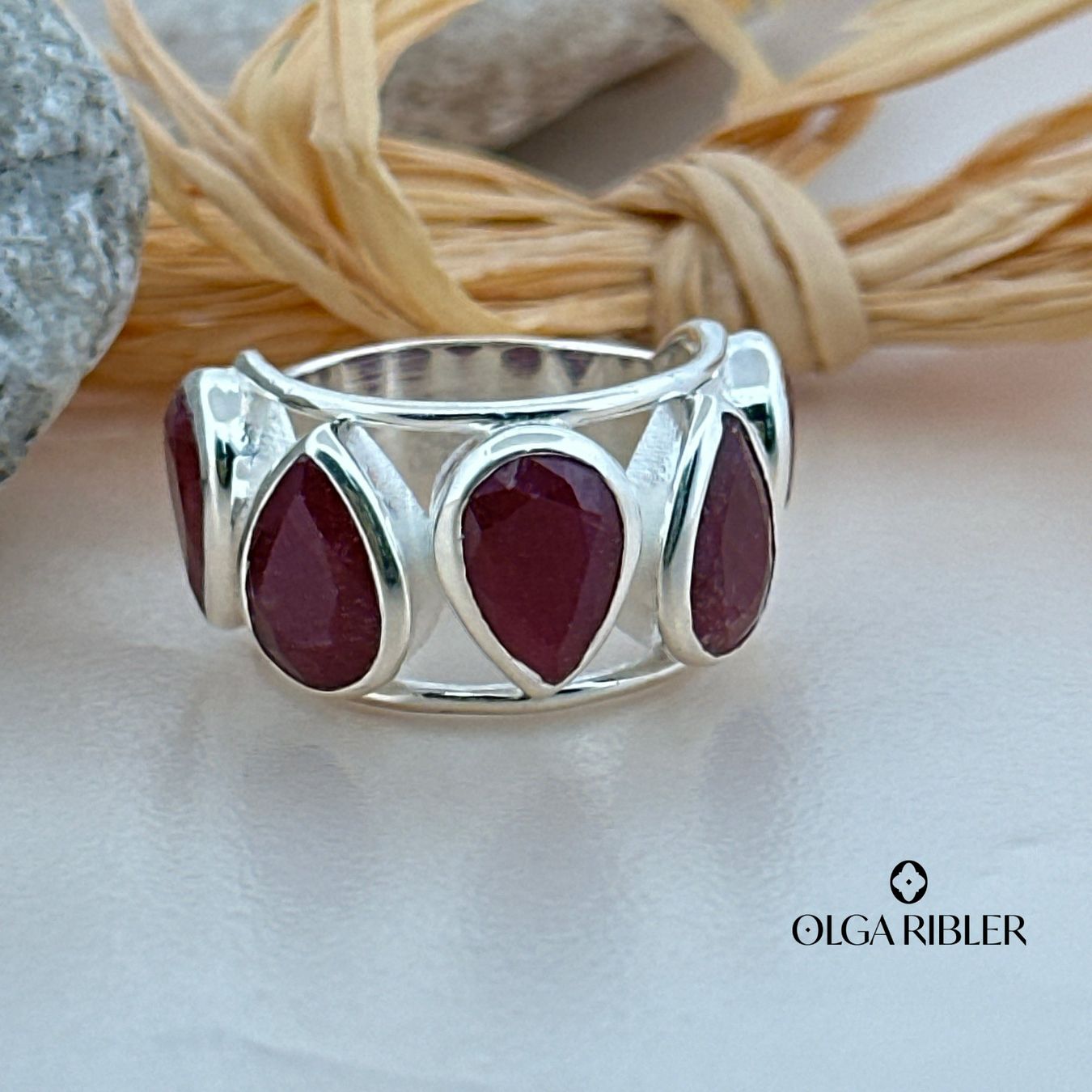 Olga Ribler Ringe: Rubin Ring Sterling Silber  Ringgrösse 54 – Neu (gemäss Beschreibung) aus Luzern von byolgaribleroutlet 5