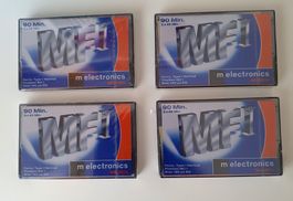 Lot 4x Cassette Audio m electronics MF I 90 Neuves