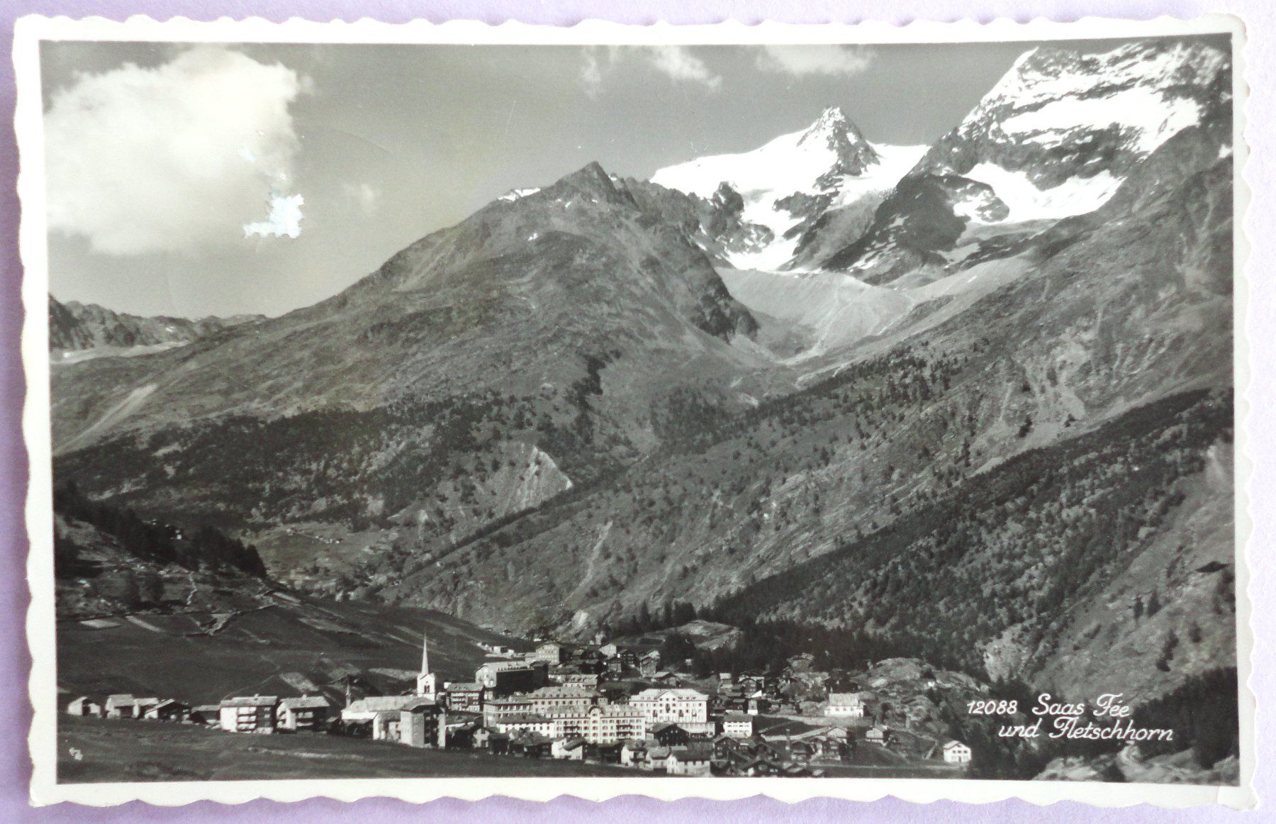 Cartoline postali: Saas Fee und Fletschhorn – Difettoso da Fétigny venduto da Billy2miny