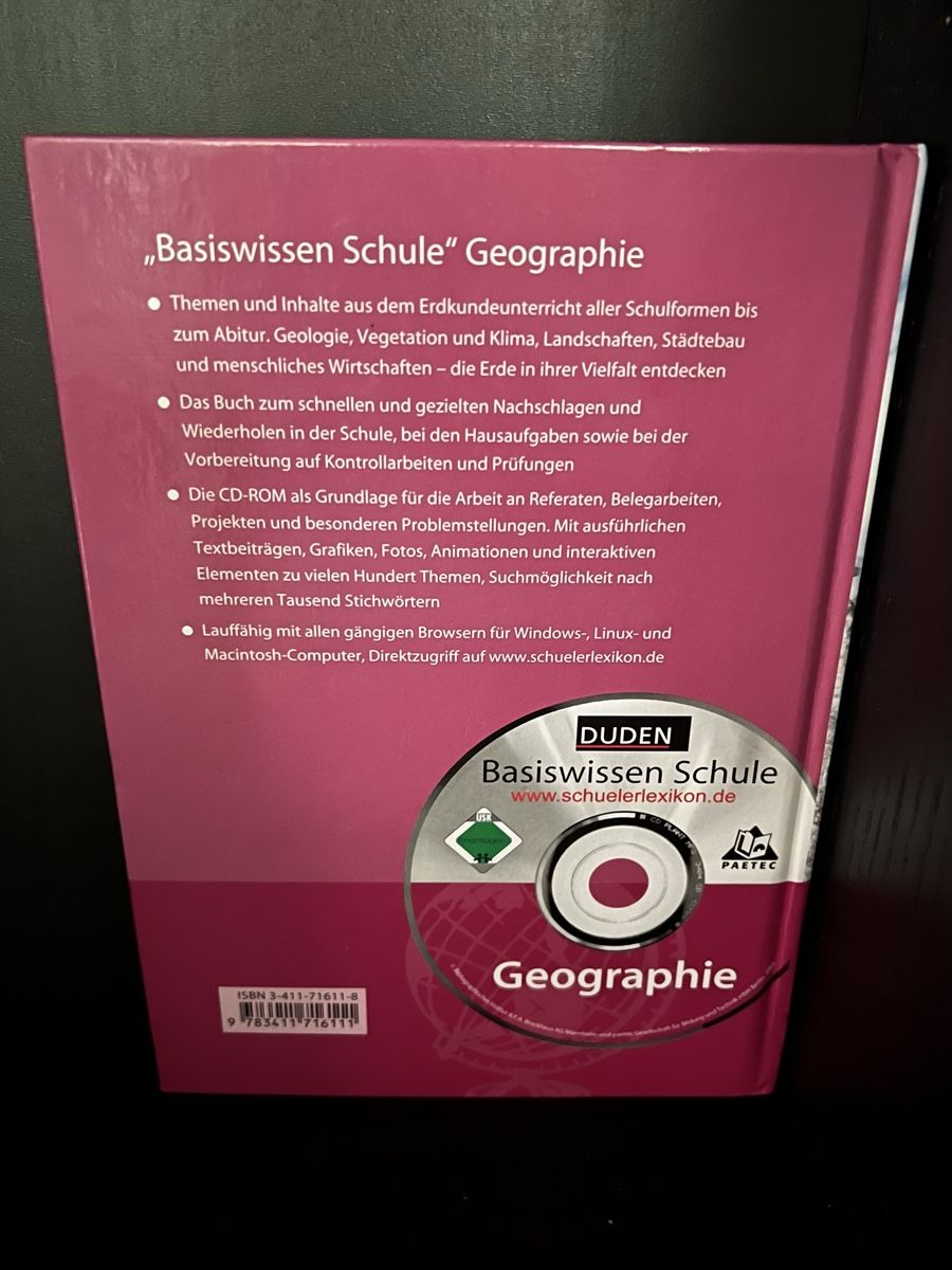 Libri: Geographie Duden Basiswissen Schule - mit CD-ROM – Usato da Zürich venduto da rigani 1