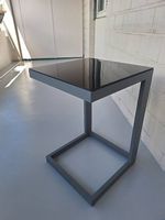 Balkon/Garten Tisch Metall/Glas