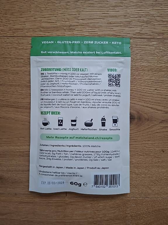 Aliments & Spécialités: Pure Matcha (Matchaland) – D'occasion à Schwarzenberg LU par mwidmer89 1