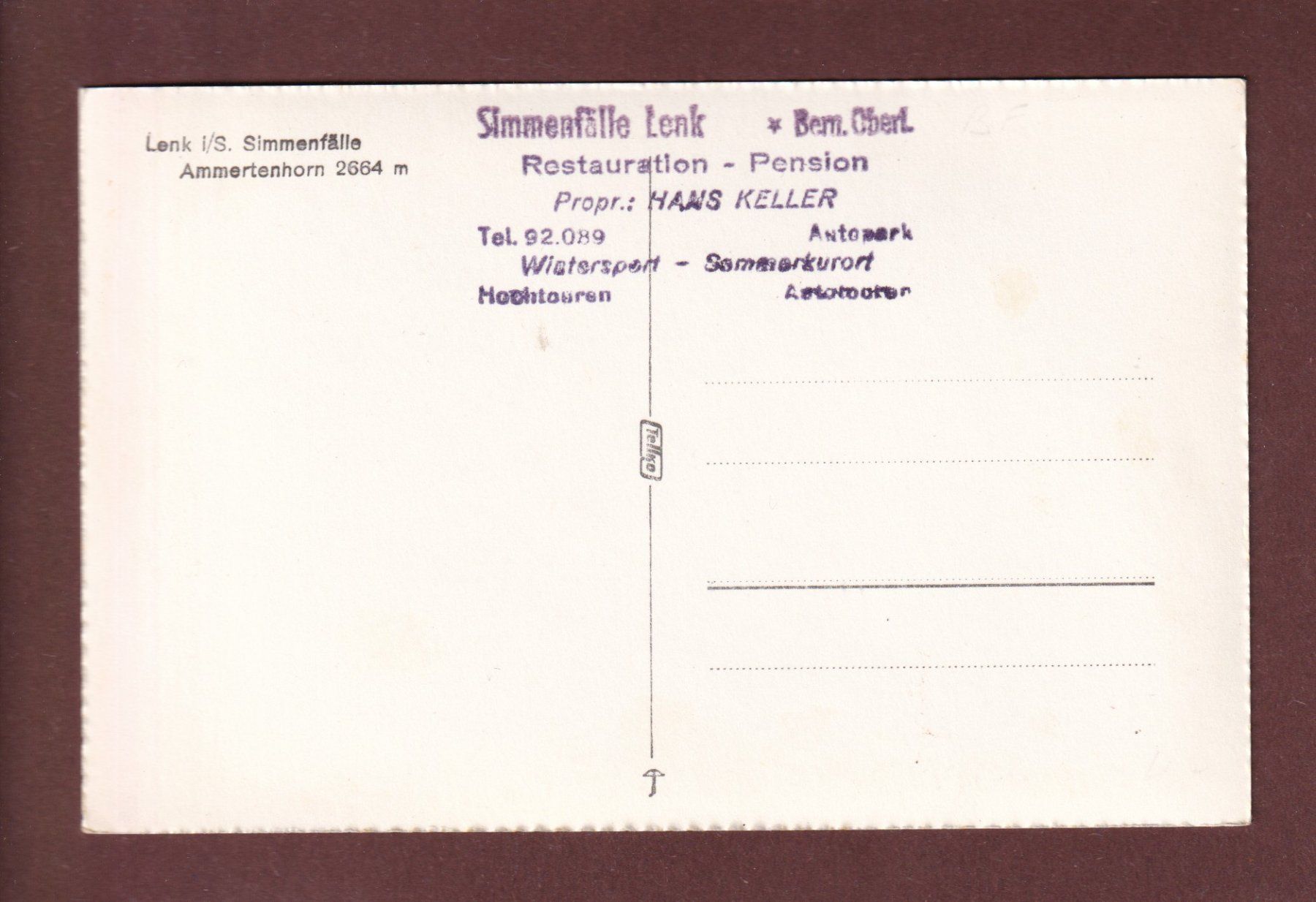 Ansichtskarten: LENK - Simmenfälle - Ammertenhorn – Gebraucht aus Pully von nicecards-shop 1