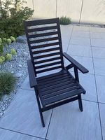 Chaise de jardin en bois avec coussin