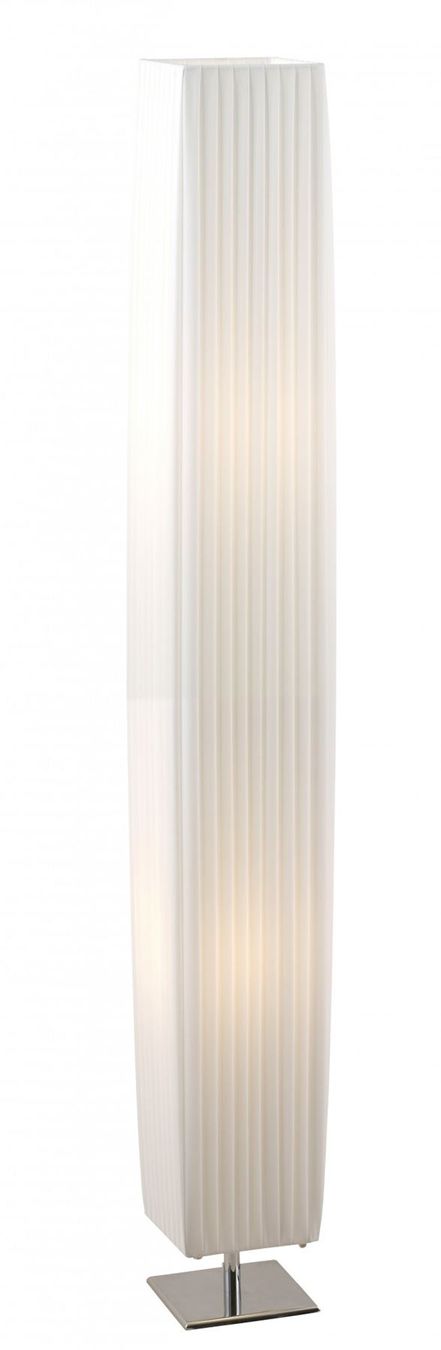 Lampade: Stehlampe chrom, Textil weiss, Schalter – Nuovo e nell'imballaggio originale da Bottighofen venduto da traumlampen 1