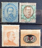 ITALIA: 4 francobolli (*)/* degli anni 1879–1916