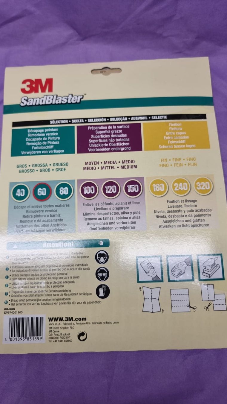 3M Alle Werkzeuge: 3M Sandblaster Farbabschliff Schleifpapier 80 Körnung – Neu und originalverpackt aus Rebstein von James-Dean 4
