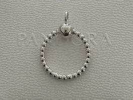Original Pandora Moments Small Beaded O Pendant Silber