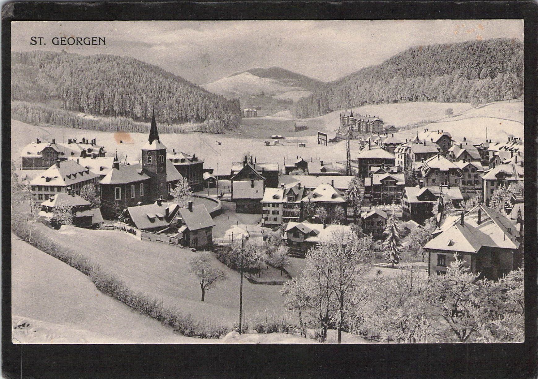 Cartoline postali: St. Georgen SG , gel. 1920 – Usato da Reichenburg venduto da Pipo-67