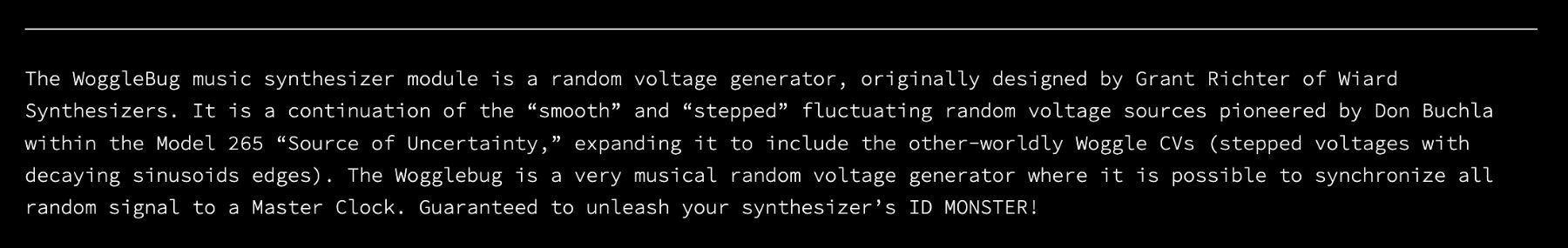 Strumenti musicali: Make Noise Wogglebug -  Music Synthesizer Eurorack Module – Usato da Emmen venduto da BobbyG 1