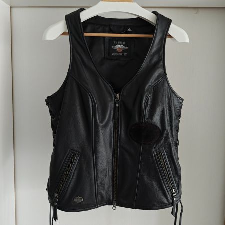 Harley Davidson Original Leder Damen Gilet, Weste Grösse L