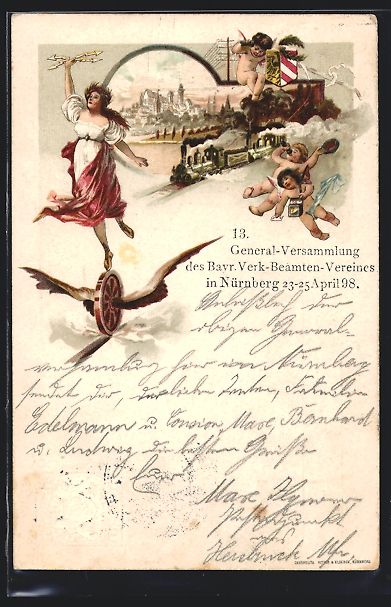 Ganzsachen: Litho Nürnberg, 13. General-Versammlung – Gebraucht aus Berlin von bartko-reher