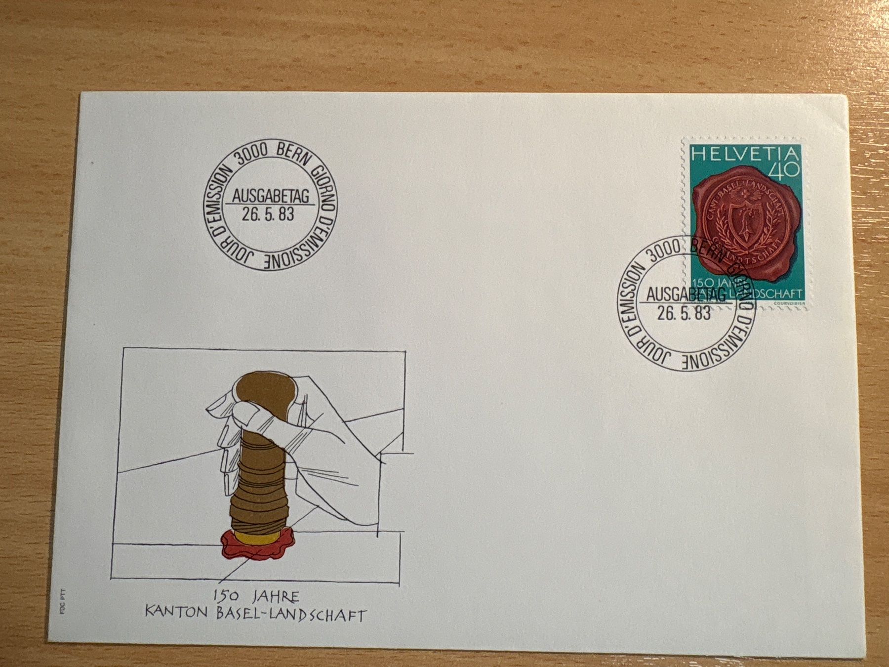 Alle Briefmarken: 150 Jahre Kanton Basel-Landschaft, 1983! – Gebraucht aus Ibach von lisch3