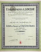 Etablissements A. Lancelot SA, Paris - 1924