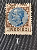 Italien abart dezentriert alte briefmarke