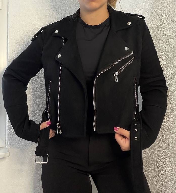 Giacche: Schwarze Bikerjacke – Usato da Rorschach venduto da Tara234