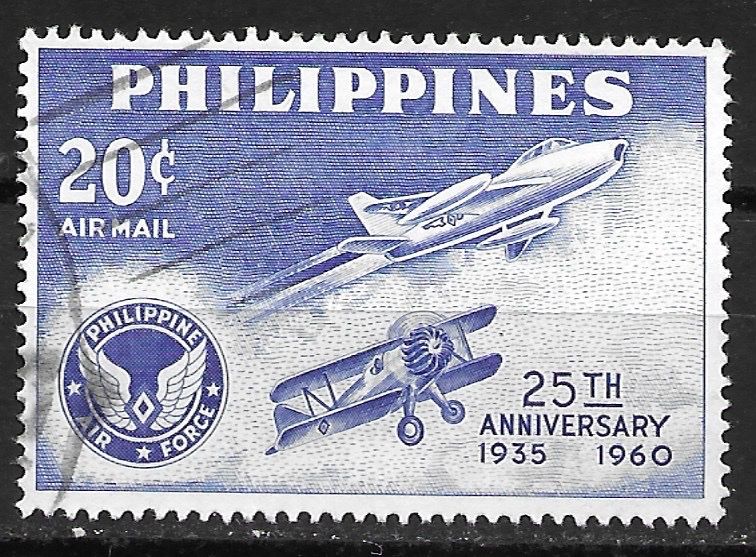 Tutti i francobolli: Philippinen 1960: 25 Jahre Luftwaffe – Usato da Zürich venduto da Rainstamps