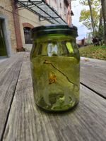 Glas: Bülacherglas mit Einritzung GLÜCK