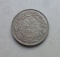 ++ 2.- Franken 1863, schöne Patina, gute Erhaltung