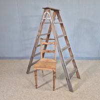 Alte Holz Leiter Bockleiter Malerleiter 5 Sprossen