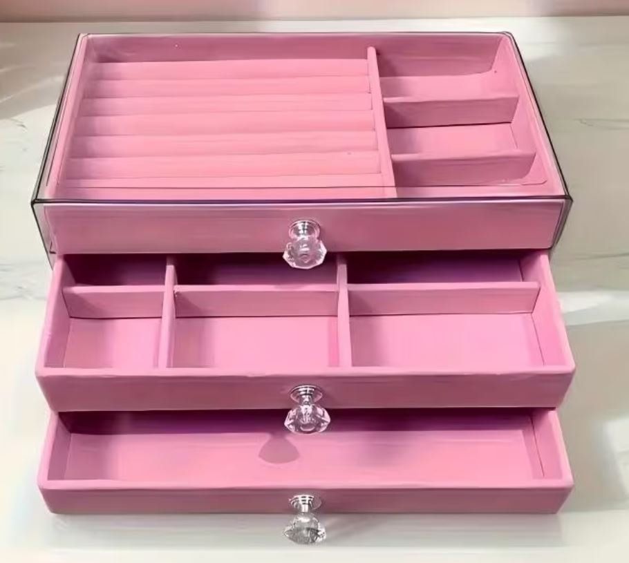 Portagioie: Schmuck Box mit 3 Schubladen (rosa) – Nuovo e nell'imballaggio originale da Langenbruck venduto da Gumsi