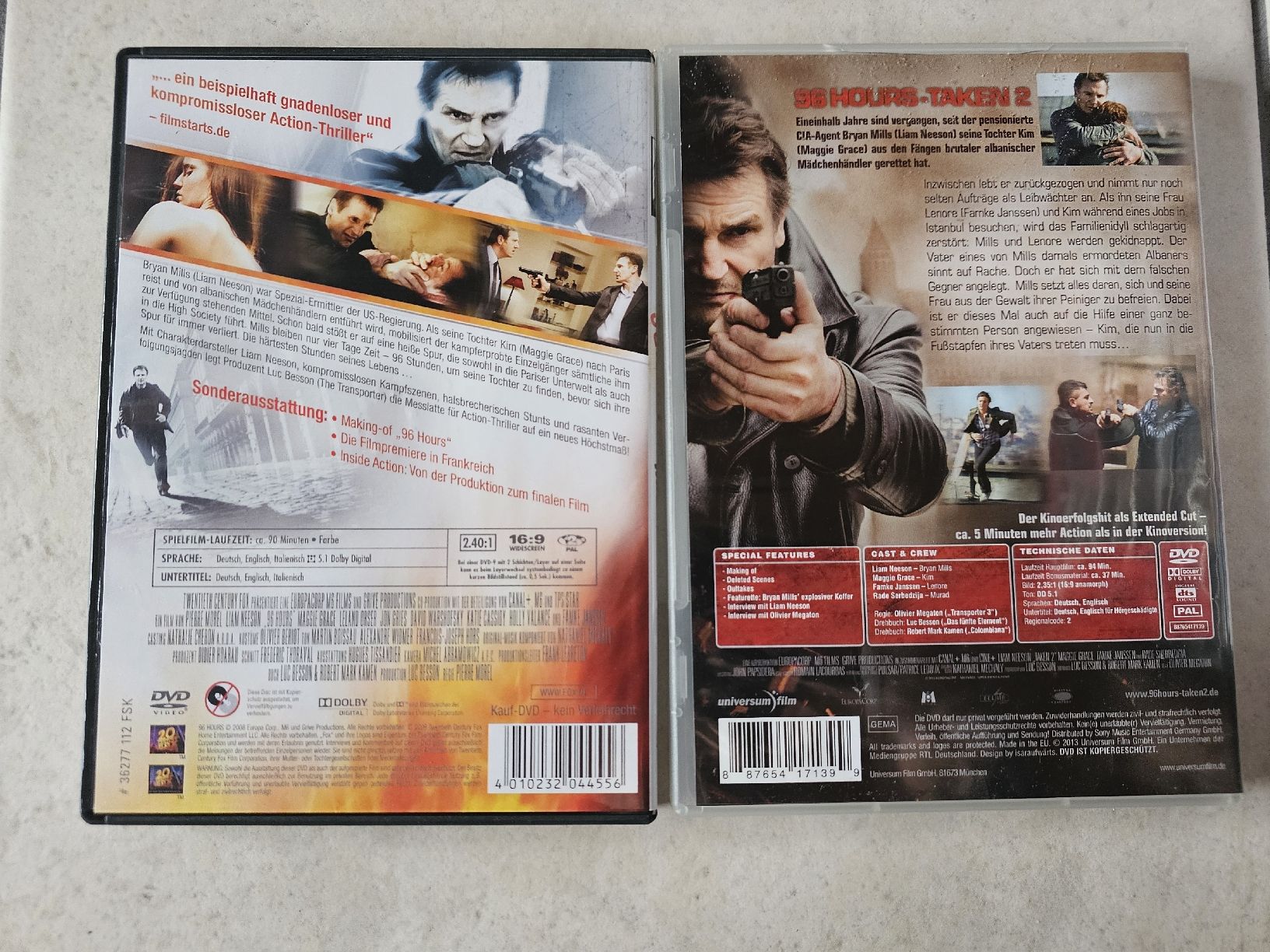 Tutti i DVDs: 96 Hours  -  1 & 2 – Usato da Schneisingen venduto da backstore24 1
