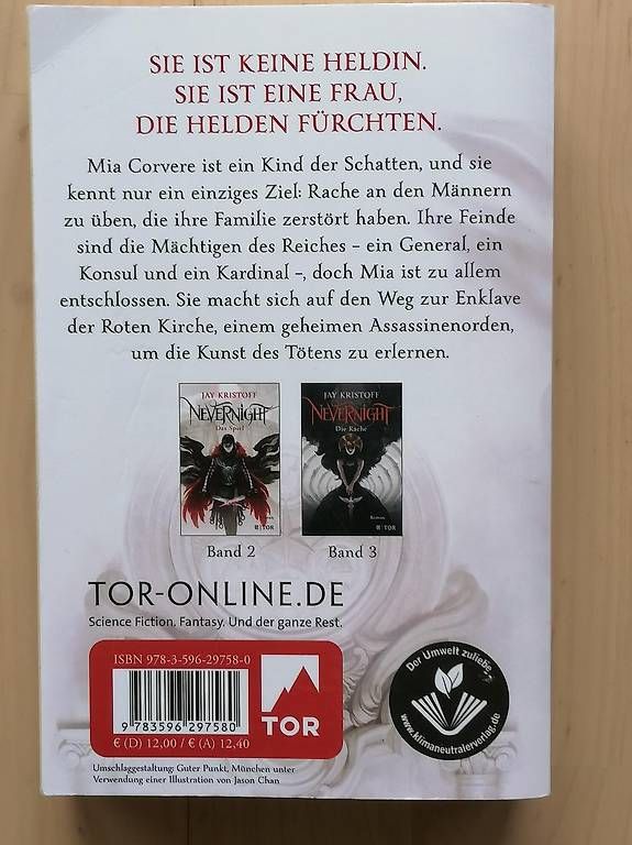 Libri: Nevernight, Die Prüfung, Jay Kristoff – Nuovo (secondo la descrizione) da Marthalen venduto da bahnundflug 1