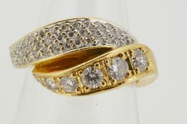 Juweliersarbeit Brillant Ring 18 Karat 12,7gr. Ringgr. 56