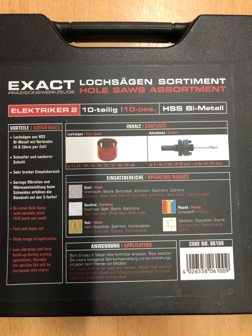 Tutti gli attrezzi: Lochsägen-Sortiment "Elektriker" – Nuovo e nell'imballaggio originale da Wagen venduto da Aloeveragold 1