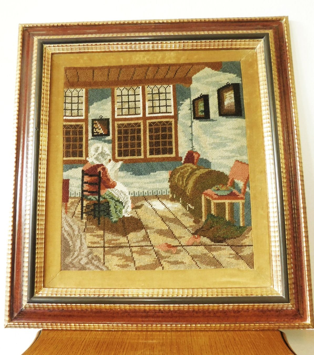 Foto & Immagini: Grosse sehr alte  Gobelin mit Holz Rahmen. – Usato da Emmenbrücke venduto da Ulisse-22