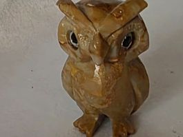 Eule Figur Speckstein siehe Foto